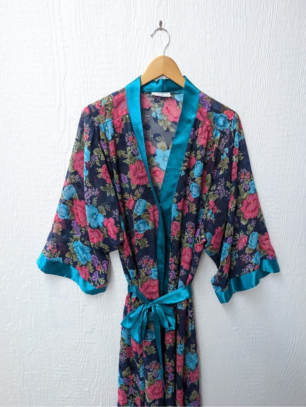 Vintage Tender Moments by Intime Floral Robe Kimono Cottage Fairy Romantic O/S